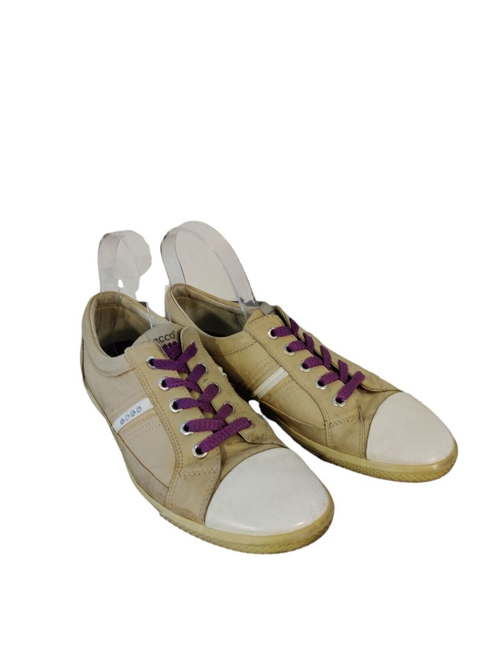 Ecco Street Hybrid Golf Shoes Women's Beige/white/purple sneakers EU 39, US8/8.5